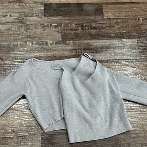 SHEIN Gray Crop Top and Tank Set
